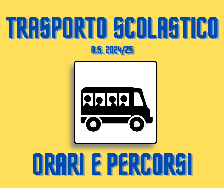 Locandina trasporto scolastico orario e trasporti